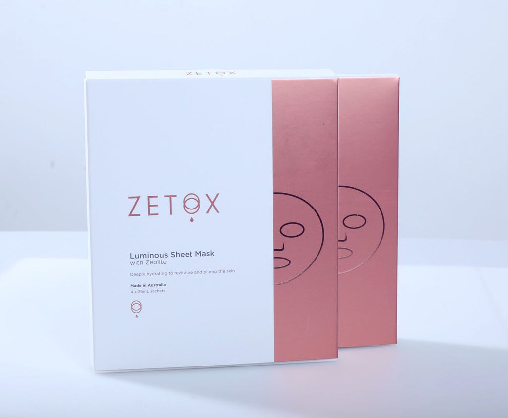 Zetox Luminous Sheet Mask 4 piece box set Special at $19.99(Was $39.99) while stock last-0