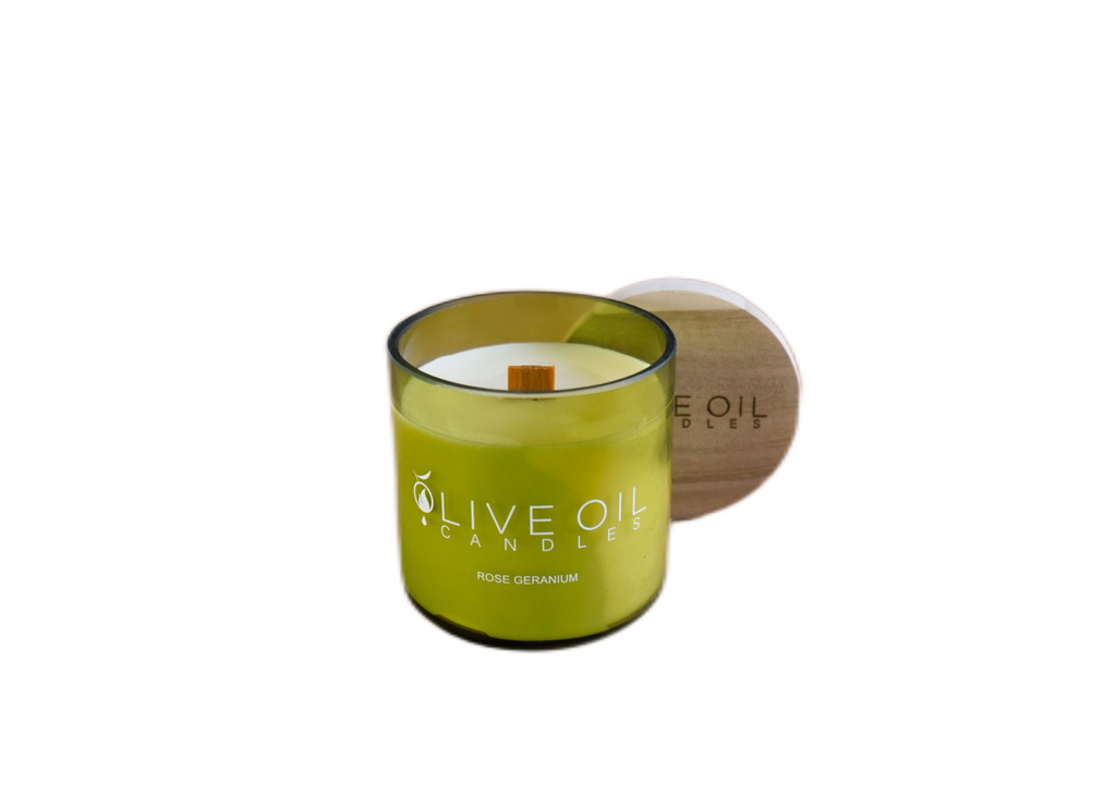 Oliveoil Candle, Rose Geranium 200g-2
